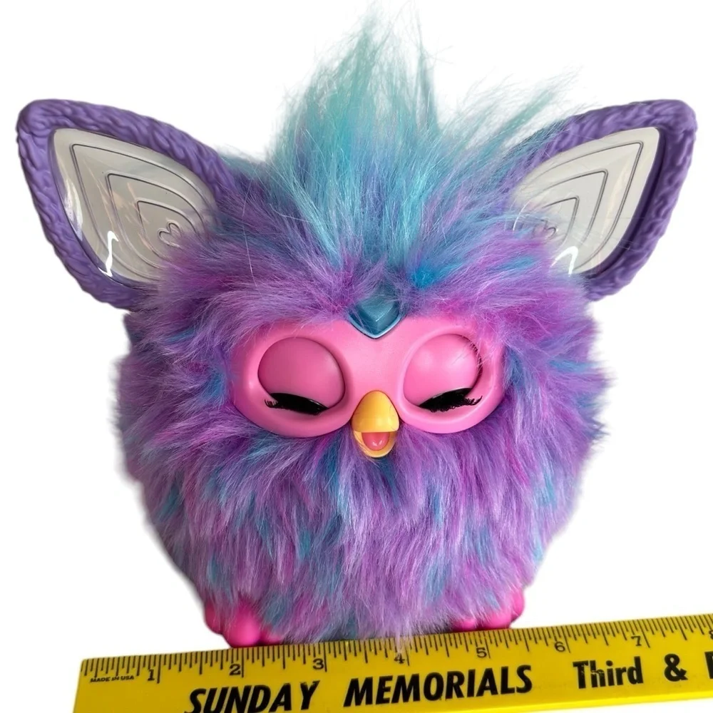 2023 Hasbro Furby Blue Purple Tie Dye  Plush Interactive Toy Tested No Box